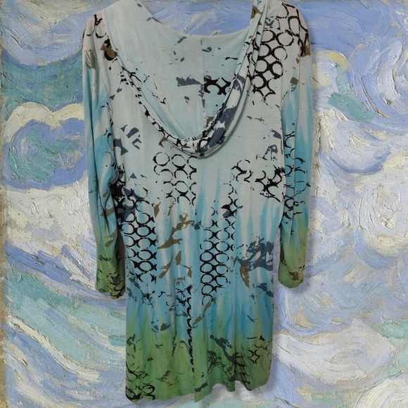 Parsley and Sage Long Sleeve Hooded Tunic - Picture 4 of 4